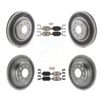 Front Rear Ceramic Pad Coat Brake Rotor Kit For Chevrolet Equinox GMC Terrain Buick Regal KGA-103247