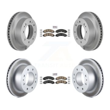 Front Rear Ceramic Pad Coated Brake Rotors Kit For GMC Chevrolet Sierra 2500 HD Silverado KGA-103248