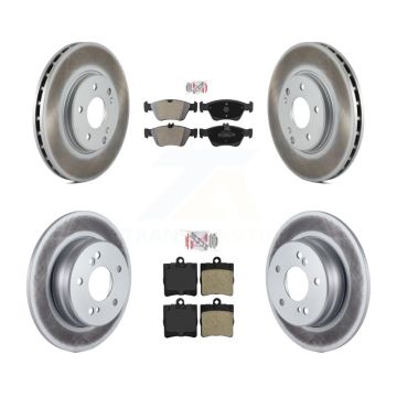Front Rear Semi-Metallic Pad & Coated Disc Brake Rotors Kit For 2001 Mercedes-Benz SLK320 KGA-103262