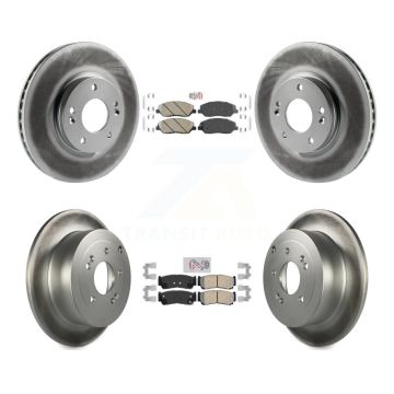 Front Rear Ceramic Pads And Coated Disc Brake Rotors Kit For 2007-2009 Hyundai Santa Fe KGA-103264