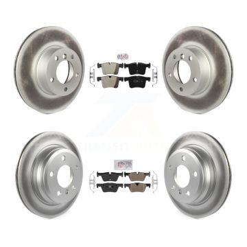 Front Rear Semi-Metallic Pads And Coated Disc Brake Rotors Kit For BMW 320i xDrive 328d KGA-103280
