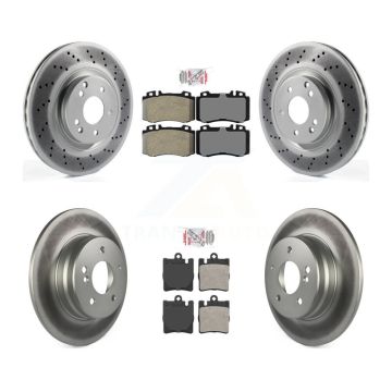Front Rear Semi-Metallic Pad Coat Disc Brake Rotor Kit For Mercedes-Benz C230 SLK350 C320 KGA-103291