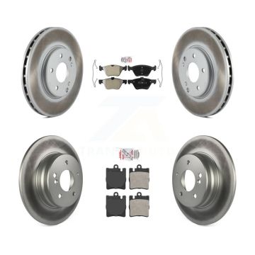 Front Rear Semi-Metallic Pad Coated Brake Rotors Kit For Mercedes-Benz E320 CLK320 CLK430 KGA-103293