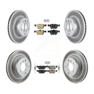 Front Rear Semi-Metallic Pads And Coated Disc Brake Rotors Kit For BMW 328i 323i 325i KGA-103332
