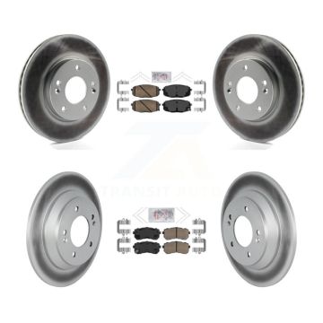 Front Rear Ceramic Pad Coat Brake Rotor Kit For 22 Hyundai Kona With Manual Parking KGA-103343