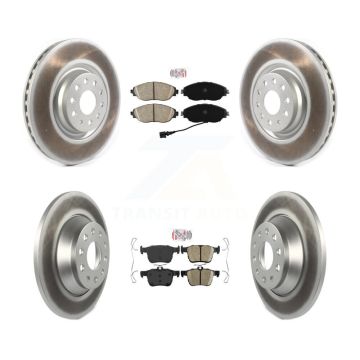 Front Rear Ceramic Pad & Coated Disc Brake Rotors Kit For 2019-2021 Volkswagen Jetta 2.0L KGA-103353