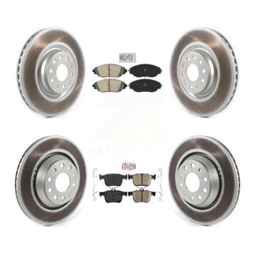 Front Rear Ceramic Pad Coated Brake Rotors Kit For Audi Q3 Volkswagen Golf R Arteon S3 A3 KGA-103356