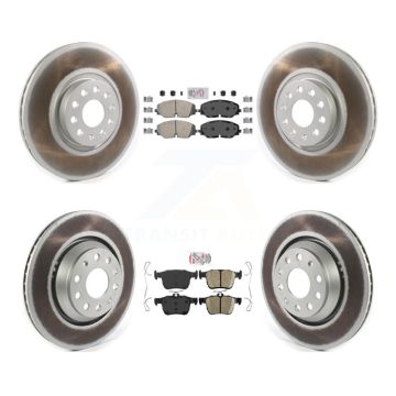 Front Rear Ceramic Pads And Coated Disc Brake Rotors Kit For Volkswagen Atlas Cross Sport KGA-103357