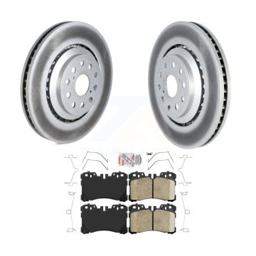 Front Coated Disc Brake Rotors And Ceramic Pads Kit For Lexus LS460 LS500 LS600h LS500h KGA-103361