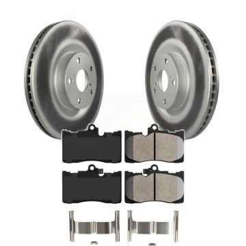 Front Coat Disc Brake Rotor Semi-Metallic Pad Kit For Lexus IS300 IS350 GS350 RC350 RC300 KGA-103362