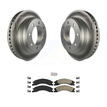 Rear Coated Brake Rotor & Ceramic Pad Kit For Ford E-350 Super Duty E-250 E-150 Econoline KGA-103375