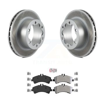 Rear Coat Brake Rotors Semi-Metallic Pad Kit For Sprinter 3500 Mercedes-Benz Dodge 3500XD KGA-103384