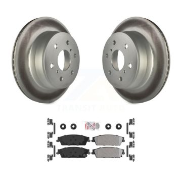 Rear Coat Brake Rotor Semi-Metallic Pad Kit For Chevrolet GMC Sierra 1500 Silverado Tahoe KGA-103405