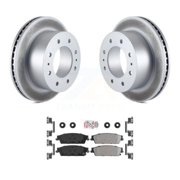 Rear Coat Disc Brake Rotor Semi-Metallic Pad Kit For 2011 Chevrolet Silverado 1500 Hybrid KGA-103407