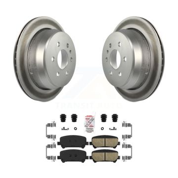 Rear Coated Disc Brake Rotors Ceramic Pad Kit For 2015-2020 Chevrolet Colorado GMC Canyon KGA-103447