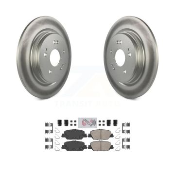 Rear Coated Disc Brake Rotors And Ceramic Pads Kit For 2017-2024 Honda CR-V KGA-103459