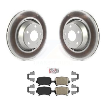 Rear Coated Disc Brake Rotors And Ceramic Pads Kit For Audi TT Quattro TTS RS KGA-103464