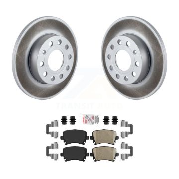 Rear Coated Disc Brake Rotors Ceramic Pad Kit For Volkswagen Jetta Rabbit Audi A3 Quattro KGA-103471