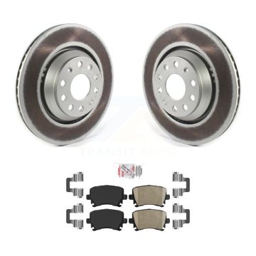 Rear Coated Disc Brake Rotors And Ceramic Pad Kit For Volkswagen GTI Passat CC Golf R R32 KGA-103475