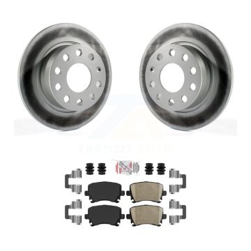 Rear Coated Brake Rotor Ceramic Pad Kit For Volkswagen Eos With 253mm Diameter KGA-103488