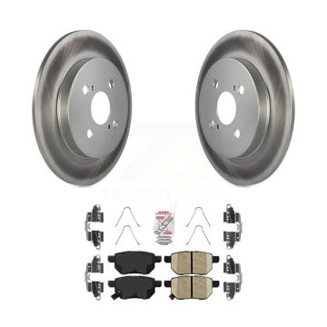 Rear Coated Disc Brake Rotors And Ceramic Pads Kit For 2012-2018 Toyota Yaris KGA-103505