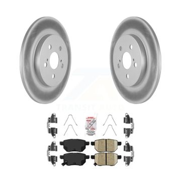 Rear Coated Disc Brake Rotors And Ceramic Pads Kit For Lexus CT200h KGA-103513