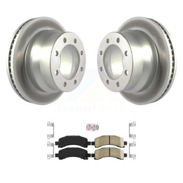 Rear Coated Disc Brake Rotors And Ceramic Pads Kit For Chevrolet Express 4500 KGA-103525