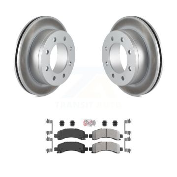 Rear Coated Brake Rotors Semi-Metallic Pad Kit For GMC Chevrolet Savana 2500 Express 3500 KGA-103539