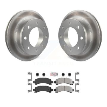 Rear Coated Brake Rotors Semi-Metallic Pad Kit For GMC Chevrolet Savana 3500 2500 Express KGA-103540