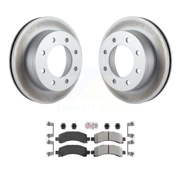 Rear Coated Brake Rotors Semi-Metallic Pad Kit For Chevrolet GMC Express 2500 Savana 3500 KGA-103543