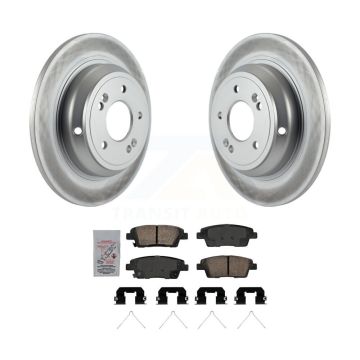 Rear Coated Disc Brake Rotors And Ceramic Pads Kit For 2018-2020 Genesis G80 3.8L 5.0L KGA-103561
