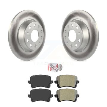 Rear Coated Disc Brake Rotors Semi-Metallic Pad Kit For Volkswagen Tiguan Audi Q3 Quattro KGA-103562