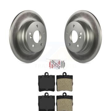 Rear Coated Brake Rotor Semi-Metallic Pad Kit For Mercedes-Benz SLK280 With Sport Package KGA-103573