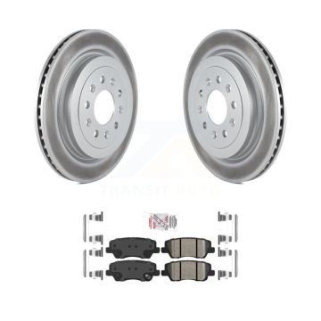 Rear Coated Disc Brake Rotors And Ceramic Pads Kit For Cadillac ATS KGA-103615