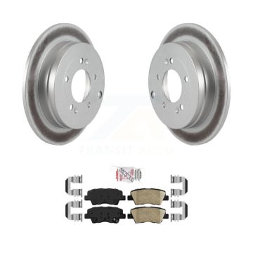 Rear Coated Disc Brake Rotors And Ceramic Pads Kit For 2007-2009 Kia Amanti KGA-103629
