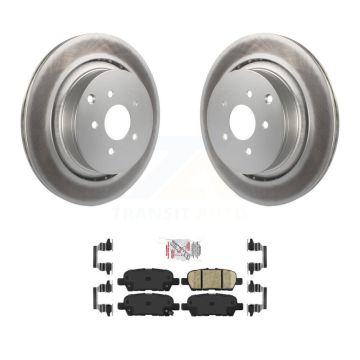 Rear Coat Brake Rotors Ceramic Pad Kit For INFINITI Q50 Q60 QX70 With Dual Piston Caliper KGA-103671