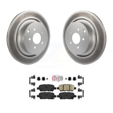 Rear Coat Brake Rotors Ceramic Pad Kit For INFINITI Q50 Q60 QX70 With Dual Piston Caliper KGA-103672