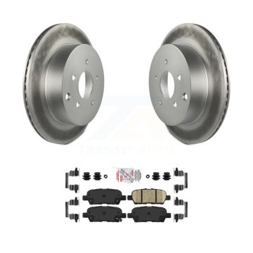Rear Coated Disc Brake Rotors And Ceramic Pads Kit For INFINITI Q50 Q60 QX70 KGA-103673