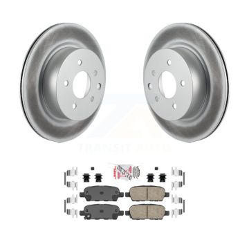 Rear Coated Disc Brake Rotors And Ceramic Pads Kit For INFINITI EX35 M35 M45 KGA-103677