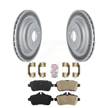 Rear Coated Brake Rotor & Ceramic Pad Kit For Mercedes-Benz ML350 GLE350 GLE43 AMG GLE400 KGA-103688
