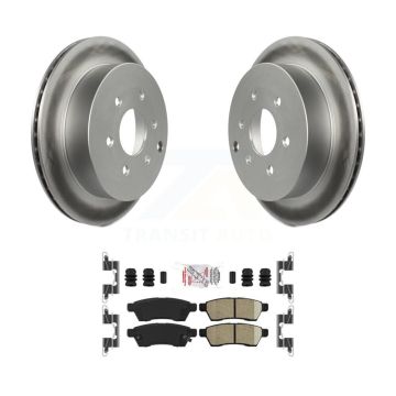 Rear Coated Disc Brake Rotors & Ceramic Pad Kit For Nissan Frontier Xterra Suzuki Equator KGA-103716