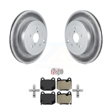 Rear Coated Disc Brake Rotors And Semi-Metallic Pads Kit For Subaru Impreza WRX STI KGA-103734