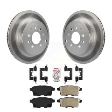 Rear Coated Disc Brake Rotors And Ceramic Pads Kit For 2007-2015 Mazda CX-9 KGA-103757