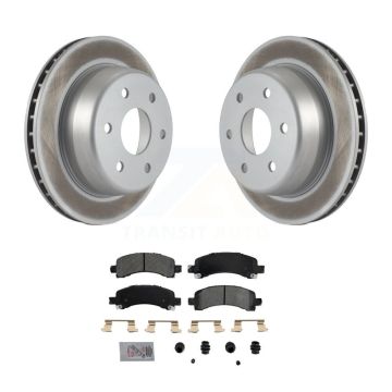 Rear Coated Brake Rotor Semi-Metallic Pad Kit For Chevrolet GMC Avalanche 1500 Express XL KGA-103762