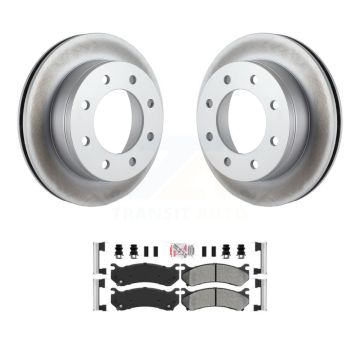 Rear Coat Brake Rotor Semi-Metallic Pad Kit For Chevrolet GMC Sierra 2500 HD Silverado H2 KGA-103766
