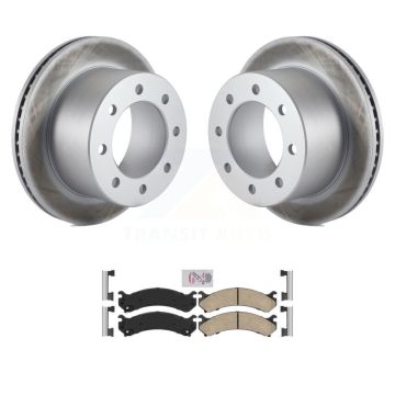 Rear Coat Brake Rotors Ceramic Pad Kit For Chevrolet GMC Silverado 3500 Sierra HD Classic KGA-103799