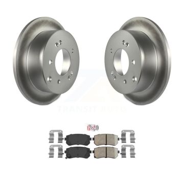 Rear Coated Disc Brake Rotors And Ceramic Pads Kit For Kia Forte Koup Forte5 KGA-103810