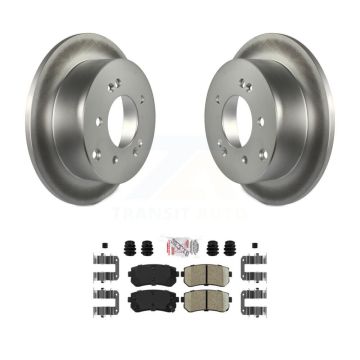 Rear Coated Disc Brake Rotors And Ceramic Pads Kit For Kia Forte Koup Forte5 KGA-103811