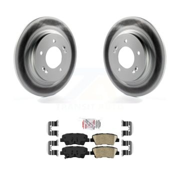 Rear Coat Disc Brake Rotors Ceramic Pad Kit For Kia Optima Hyundai Sonata Soul EV Cadenza KGA-103819