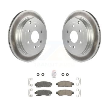 Rear Coated Brake Rotor & Ceramic Pad Kit For GMC Acadia Buick Enclave Chevrolet Traverse KGA-103878